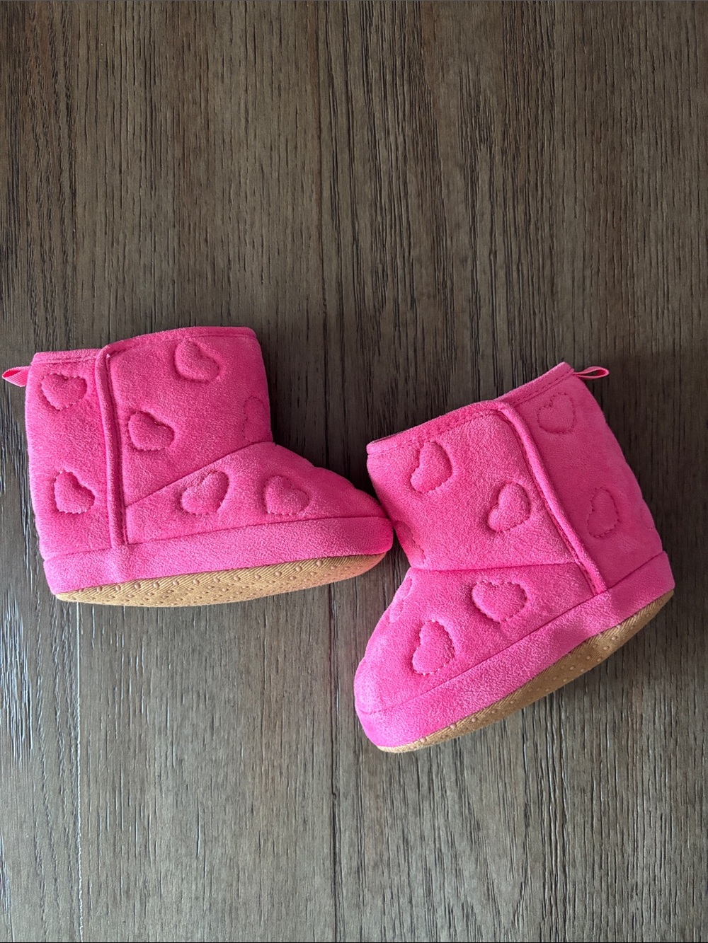 Old Navy Pink Heart Bootie Slippers for Kids